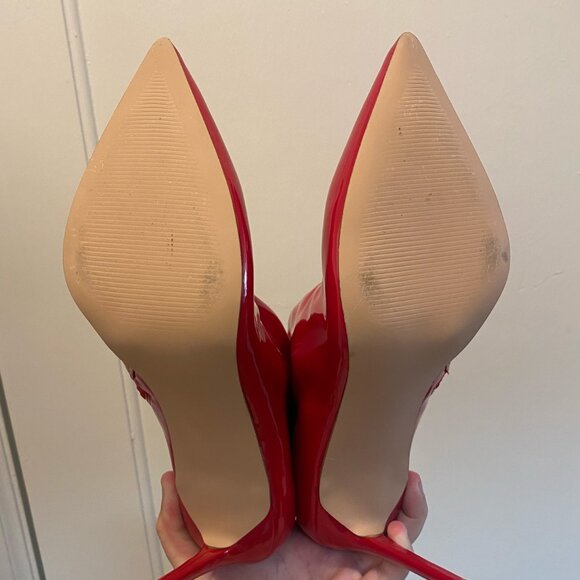 Steve Madden Posse Red Patent Leather Booties Size 10 - Picture 5 of 8